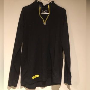 Under Armour Black Long Sleeve Shirt with Yellow Accents